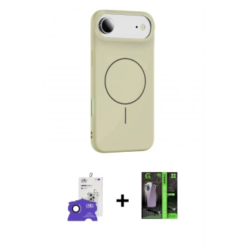 MARSİLYAN™- iPhone 17 Air Kılıf Yankı Form Serisi - Şeffaf 360 Full Body Arka Koruyucu + Bilvis Titan Kamera Lens - SH