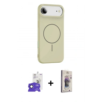 MARSİLYAN™- iPhone 17 Air Kılıf Yankı Form Serisi - Siyah Bilvis 3D Cam Ekran Koruyucu + Bilvis Titan Kamera Lens - SH