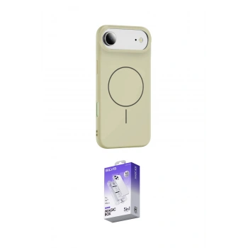 MARSİLYAN™- iPhone 17 Air Kılıf Yankı Form Serisi - Siyah Bilvis 5in1 3D Magic Cam Ekran Koruyucu