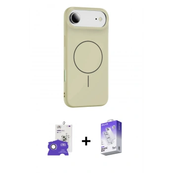 MARSİLYAN™- iPhone 17 Air Kılıf Yankı Form Serisi - Siyah Bilvis 5in1 3D Magic Cam Ekran Koruyucu + Bilvis Titan Kamera Lens - GS