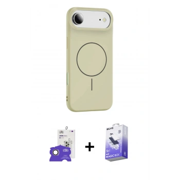 MARSİLYAN™- iPhone 17 Air Kılıf Yankı Form Serisi - Siyah Bilvis 5in1 5D Magic Hayalet Cam Ekran Koruyucu + Bilvis Titan Kamera Lens - GD
