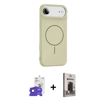 MARSİLYAN™- iPhone 17 Air Kılıf Yankı Form Serisi - Siyah Bilvis Hayalet Cam Ekran Koruyucu + Bilvis Titan Kamera Lens - LT