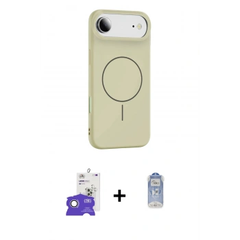 MARSİLYAN™- iPhone 17 Air Kılıf Yankı Form Serisi - Siyah Joko Magic 5D Cam + Bilvis Titan Kamera Lens - GS