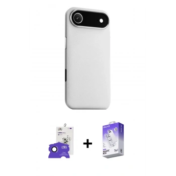 MARSİLYAN™- iPhone 17 Air Kılıf Zirve Modern Prime - Siyah Bilvis 5in1 3D Magic Cam Ekran Koruyucu + Bilvis Titan Kamera Lens - SH