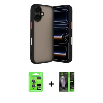 MARSİLYAN™- iPhone 17 Kılıf Ahenk Çizgi Serisi - Şeffaf 360 Full Body Arka Koruyucu + Raze Metal Kamera Lens - AKYL