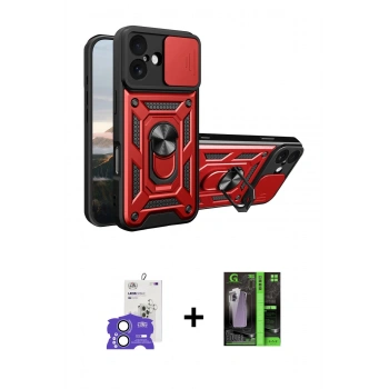 MARSİLYAN™- iPhone 17 Kılıf Ahenk Klasik - Şeffaf 360 Full Body Arka Koruyucu + Bilvis Titan Kamera Lens - AKMI