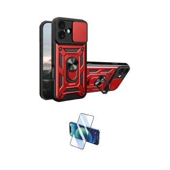 MARSİLYAN™- iPhone 17 Kılıf Ahenk Klasik - Siyah 3D Antistatik Cam Ekran Koruyucu