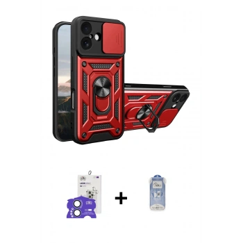 MARSİLYAN™- iPhone 17 Kılıf Ahenk Klasik - Siyah Joko Magic 5D Cam + Bilvis Titan Kamera Lens - AKMI