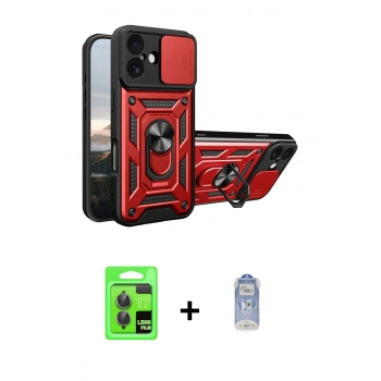 MARSİLYAN™- iPhone 17 Kılıf Ahenk Klasik - Siyah Joko Magic 5D Cam + Raze Metal Kamera Lens - GI