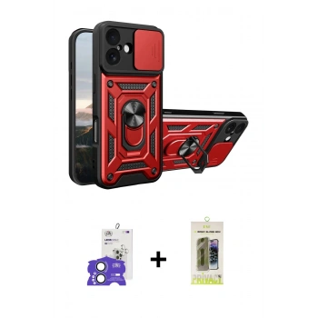 MARSİLYAN™- iPhone 17 Kılıf Ahenk Klasik - Siyah Joko Magic 5D Hayalet Cam + Bilvis Titan Kamera Lens - AKMI