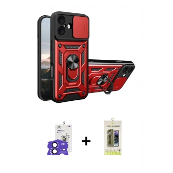 MARSİLYAN™- iPhone 17 Kılıf Ahenk Klasik - Siyah Joko Magic 5D Hayalet Cam + Bilvis Titan Kamera Lens - SH
