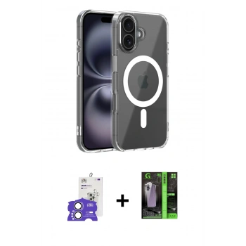 MARSİLYAN™- iPhone 17 Kılıf Ahenk Minimal Serisi - Siyah 360 Mat Full Body Arka Koruyucu + Bilvis Titan Kamera Lens - GS