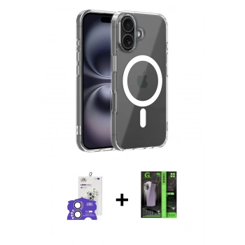 MARSİLYAN™- iPhone 17 Kılıf Ahenk Minimal Serisi - Siyah 360 Mat Full Body Arka Koruyucu + Bilvis Titan Kamera Lens - LA