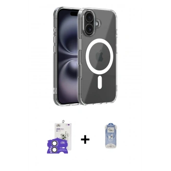 MARSİLYAN™- iPhone 17 Kılıf Ahenk Minimal Serisi - Siyah Joko Magic 5D Cam + Bilvis Titan Kamera Lens - AKYL