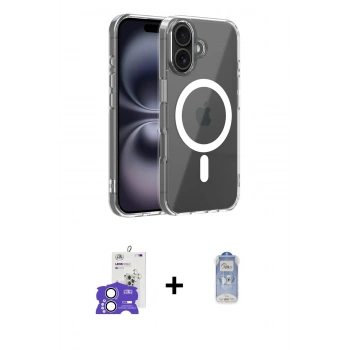 MARSİLYAN™- iPhone 17 Kılıf Ahenk Minimal Serisi - Siyah Joko Magic 5D Cam + Bilvis Titan Kamera Lens - LA