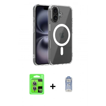 MARSİLYAN™- iPhone 17 Kılıf Ahenk Minimal Serisi - Siyah Joko Magic 5D Cam + Raze Metal Kamera Lens - AKMR