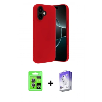 MARSİLYAN™- iPhone 17 Kılıf Ahenk Serisi - Siyah Bilvis 5in1 3D Magic Cam Ekran Koruyucu + Raze Metal Kamera Lens - AKMR