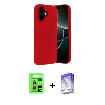 MARSİLYAN™- iPhone 17 Kılıf Ahenk Serisi - Siyah Bilvis 5in1 3D Magic Cam Ekran Koruyucu + Raze Metal Kamera Lens - AKYL