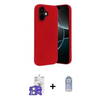 MARSİLYAN™- iPhone 17 Kılıf Ahenk Serisi - Siyah Joko Magic 5D Cam + Bilvis Titan Kamera Lens - GS