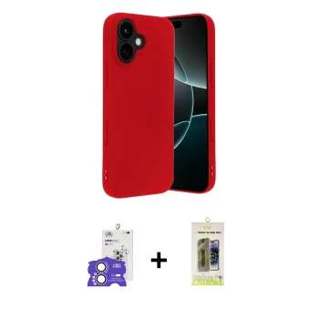 MARSİLYAN™- iPhone 17 Kılıf Ahenk Serisi - Siyah Joko Magic 5D Hayalet Cam + Bilvis Titan Kamera Lens - GS