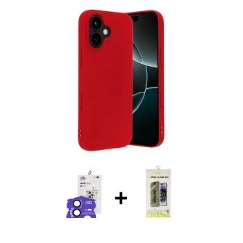 MARSİLYAN™- iPhone 17 Kılıf Ahenk Serisi - Siyah Joko Magic 5D Hayalet Cam + Bilvis Titan Kamera Lens - SH