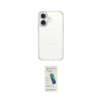 MARSİLYAN™- iPhone 17 Kılıf Ahenk Yansıma Prime - Şeffaf Pasifik Cam Ekran Koruyucu