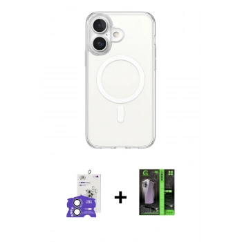 MARSİLYAN™- iPhone 17 Kılıf Ahenk Yansıma Prime - Siyah 360 Mat Full Body Arka Koruyucu + Bilvis Titan Kamera Lens - AKYL