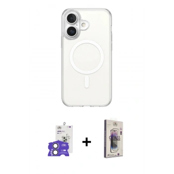 MARSİLYAN™- iPhone 17 Kılıf Ahenk Yansıma Prime - Siyah Bilvis 3D Cam Ekran Koruyucu + Bilvis Titan Kamera Lens - AKYL