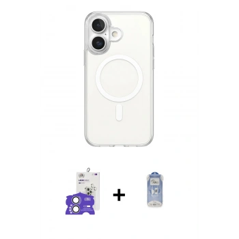 MARSİLYAN™- iPhone 17 Kılıf Ahenk Yansıma Prime - Siyah Joko Magic 5D Cam + Bilvis Titan Kamera Lens - GS