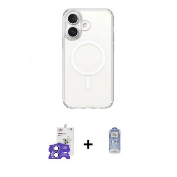 MARSİLYAN™- iPhone 17 Kılıf Ahenk Yansıma Prime - Siyah Joko Magic 5D Cam + Bilvis Titan Kamera Lens - LA