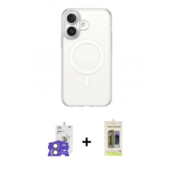 MARSİLYAN™- iPhone 17 Kılıf Ahenk Yansıma Prime - Siyah Joko Magic 5D Hayalet Cam + Bilvis Titan Kamera Lens - AKYL