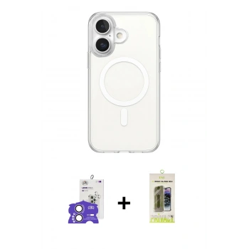 MARSİLYAN™- iPhone 17 Kılıf Ahenk Yansıma Prime - Siyah Joko Magic 5D Hayalet Cam + Bilvis Titan Kamera Lens - LA