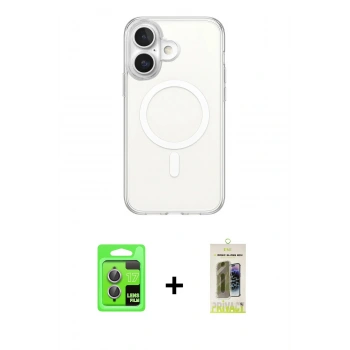 MARSİLYAN™- iPhone 17 Kılıf Ahenk Yansıma Prime - Siyah Joko Magic 5D Hayalet Cam + Raze Metal Kamera Lens - AKMR