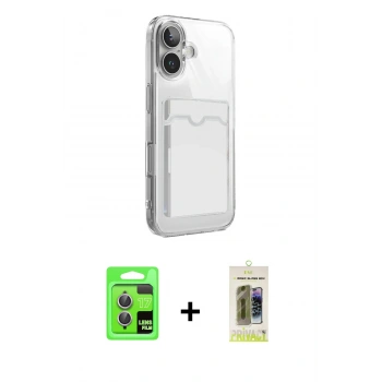 MARSİLYAN™- iPhone 17 Kılıf Doruk Klasik Koleksiyonu - Siyah Joko Magic 5D Hayalet Cam + Raze Metal Kamera Lens - AKMR