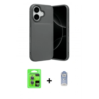 MARSİLYAN™- iPhone 17 Kılıf Eksen Form Prime - Siyah Joko Magic 5D Cam + Raze Metal Kamera Lens - AKMI