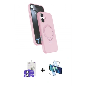 MARSİLYAN™- iPhone 17 Kılıf İz Işık Koleksiyonu - Siyah 3D Antistatik Seramik Nano Ekran Koruyucu + Bilvis Titan Kamera Lens - AKYL