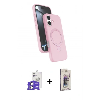 MARSİLYAN™- iPhone 17 Kılıf İz Işık Koleksiyonu - Siyah Bilvis 3D Cam Ekran Koruyucu + Bilvis Titan Kamera Lens - LA