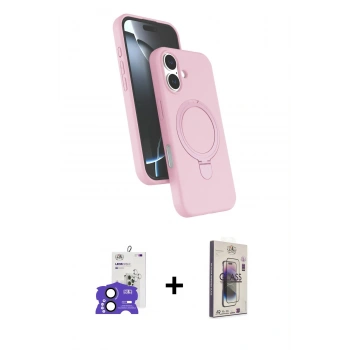 MARSİLYAN™- iPhone 17 Kılıf İz Işık Koleksiyonu - Siyah Bilvis 3D Cam Ekran Koruyucu + Bilvis Titan Kamera Lens - SH