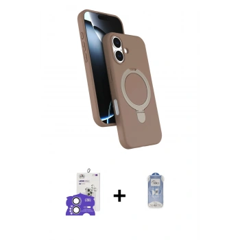 MARSİLYAN™- iPhone 17 Kılıf İz Işık Koleksiyonu - Siyah Joko Magic 5D Cam + Bilvis Titan Kamera Lens - GS