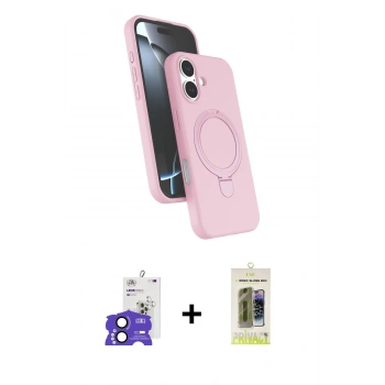 MARSİLYAN™- iPhone 17 Kılıf İz Işık Koleksiyonu - Siyah Joko Magic 5D Hayalet Cam + Bilvis Titan Kamera Lens - SH