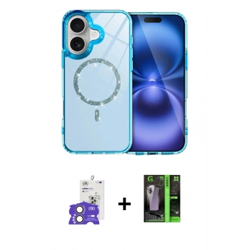 MARSİLYAN™- iPhone 17 Kılıf Kıvılcım Form Prime - Şeffaf 360 Full Body Arka Koruyucu + Bilvis Titan Kamera Lens - AKYL