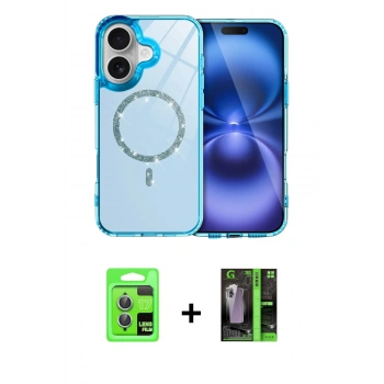 MARSİLYAN™- iPhone 17 Kılıf Kıvılcım Form Prime - Siyah 360 Mat Full Body Arka Koruyucu + Raze Metal Kamera Lens - AKMI