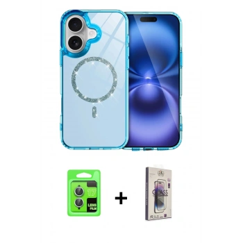 MARSİLYAN™- iPhone 17 Kılıf Kıvılcım Form Prime - Siyah Bilvis 3D Cam Ekran Koruyucu + Raze Metal Kamera Lens - AKMI
