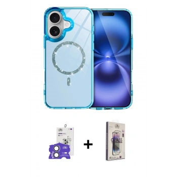 MARSİLYAN™- iPhone 17 Kılıf Kıvılcım Form Prime - Siyah Bilvis 3D Cam Ekran Koruyucu + Bilvis Titan Kamera Lens - AKYL