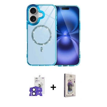 MARSİLYAN™- iPhone 17 Kılıf Kıvılcım Form Prime - Siyah Bilvis 3D Cam Ekran Koruyucu + Bilvis Titan Kamera Lens - SH
