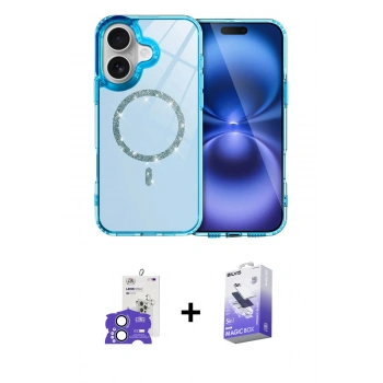 MARSİLYAN™- iPhone 17 Kılıf Kıvılcım Form Prime - Siyah Bilvis 5in1 5D Magic Hayalet Cam Ekran Koruyucu + Bilvis Titan Kamera Lens - AKMI