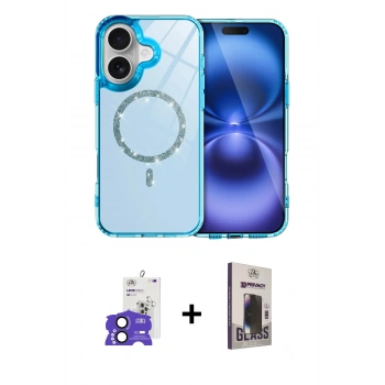 MARSİLYAN™- iPhone 17 Kılıf Kıvılcım Form Prime - Siyah Bilvis Hayalet Cam Ekran Koruyucu + Bilvis Titan Kamera Lens - SH