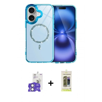 MARSİLYAN™- iPhone 17 Kılıf Kıvılcım Form Prime - Siyah Joko Magic 5D Hayalet Cam + Bilvis Titan Kamera Lens - AKYL