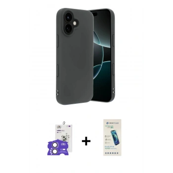 MARSİLYAN™- iPhone 17 Kılıf Kozmos Yansıma Özel Seri - Şeffaf Pasifik Cam Ekran Koruyucu + Bilvis Titan Kamera Lens - LA