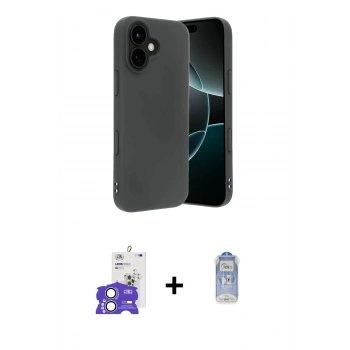 MARSİLYAN™- iPhone 17 Kılıf Kozmos Yansıma Özel Seri - Siyah Joko Magic 5D Cam + Bilvis Titan Kamera Lens - LA